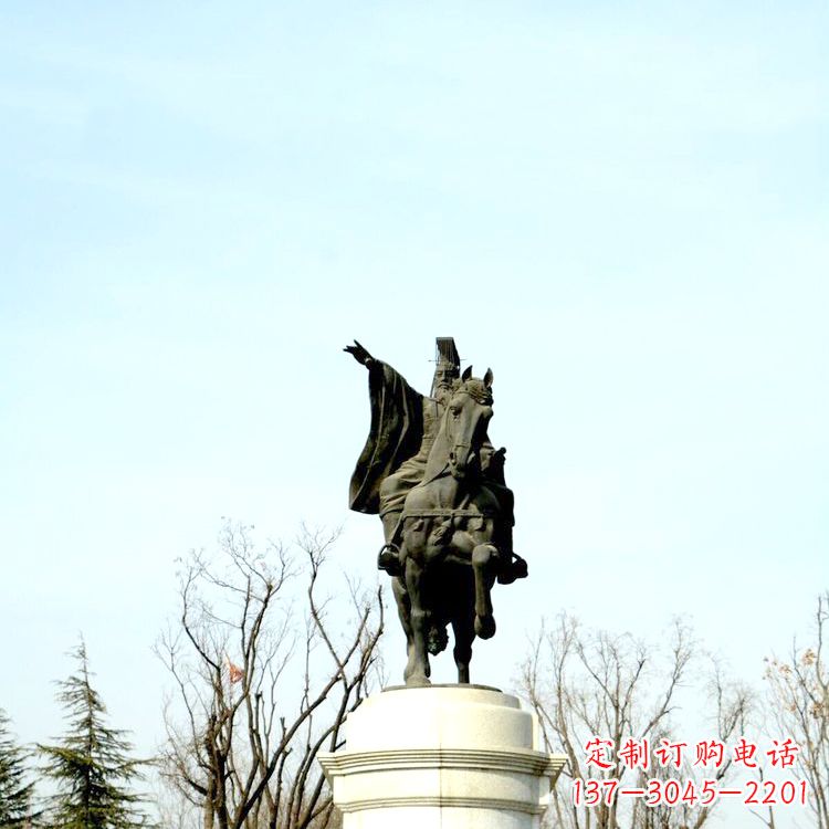 北京隋文帝杨坚铜雕塑像