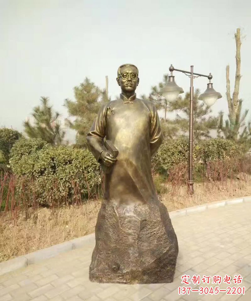 北京陶行知人物铜雕1