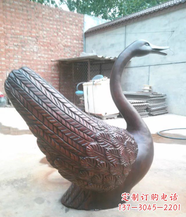 北京天鹅公园天王动物铜雕