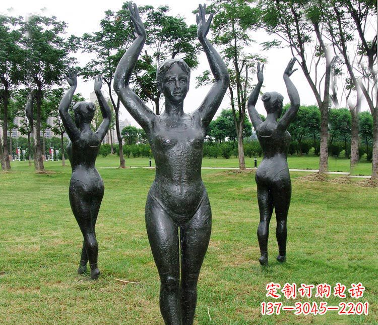 北京跳芭蕾舞的女孩铜雕