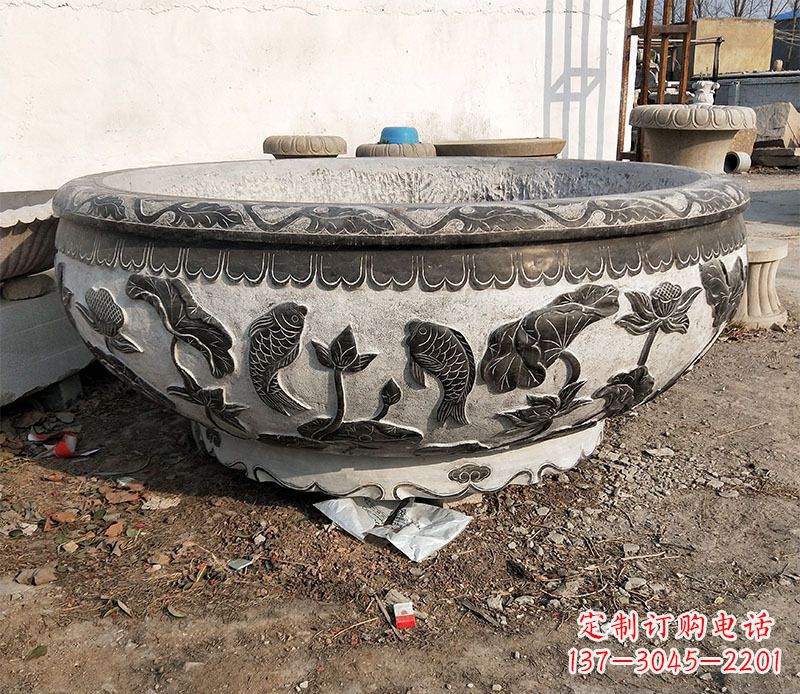 北京庭院水缸景观石雕