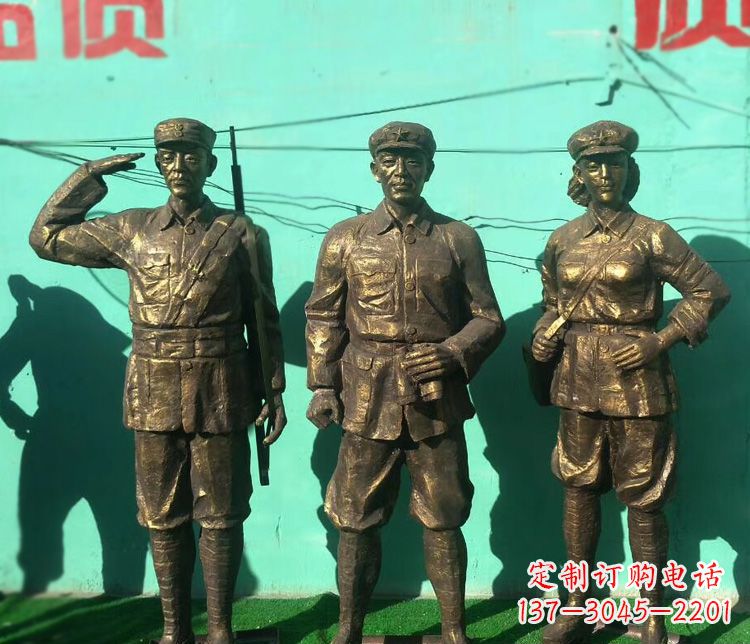 北京铜雕八路军战士雕塑