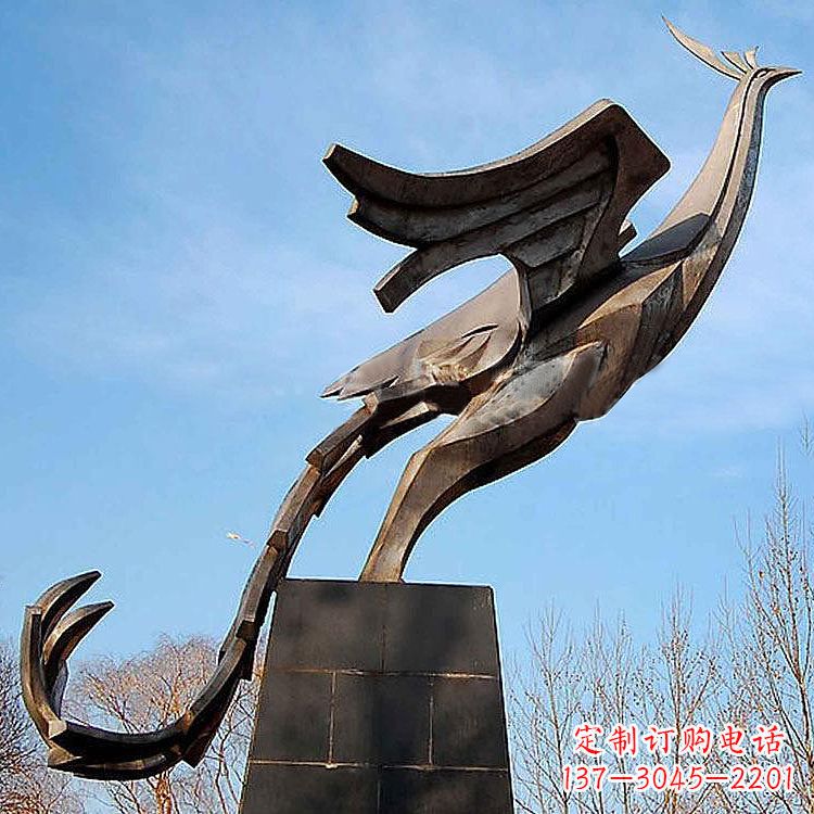 北京铜雕百鸟之王凤凰景观雕塑