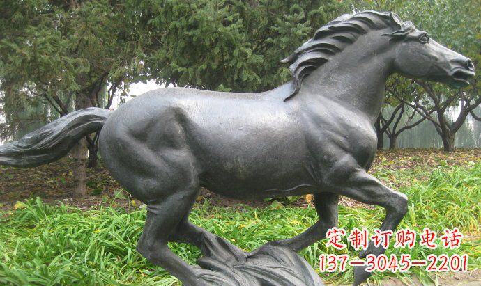 北京铜雕奔马公园动物雕塑