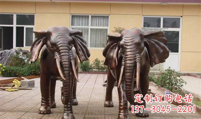 北京铜雕大象公司门口动物雕塑