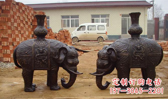 北京铜雕大象公园动物雕塑