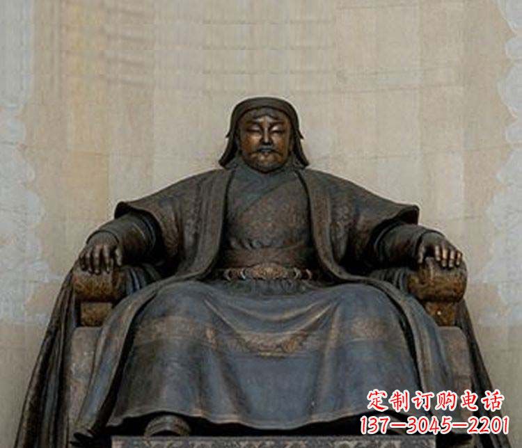 北京铜雕大型成吉思汗雕塑