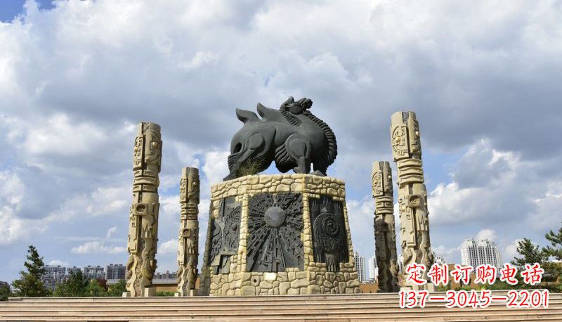 北京铜雕大型骆驼广场动物雕塑