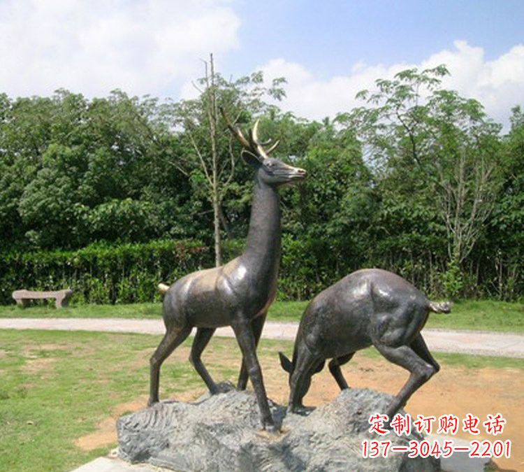 北京铜雕动物梅花鹿