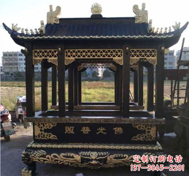 北京铜雕佛光普照香炉