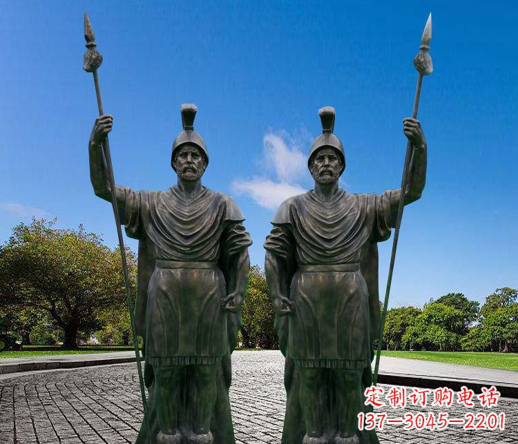 北京铜雕古罗马战士人物