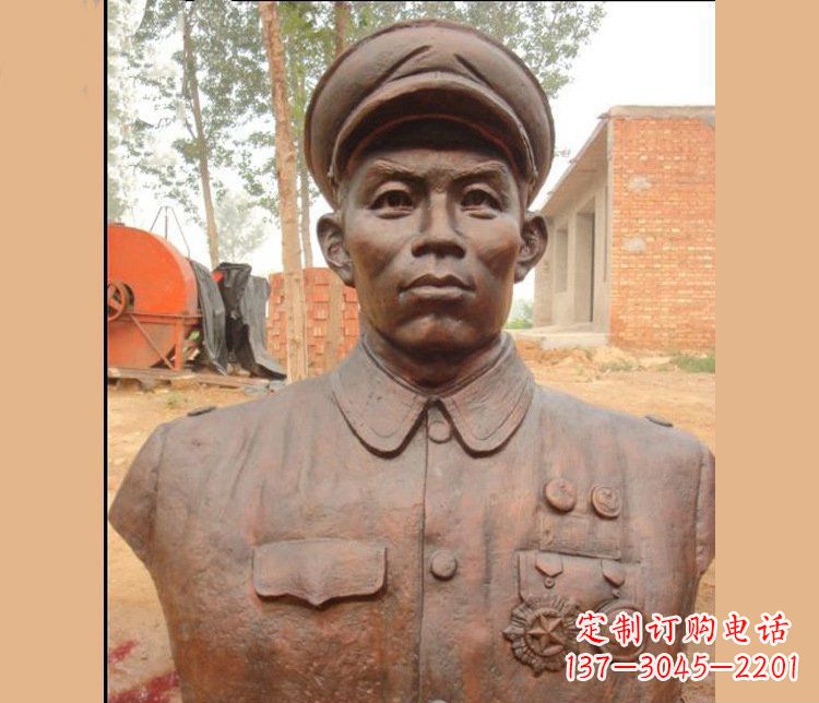 北京铜雕广场军人胸像雕塑