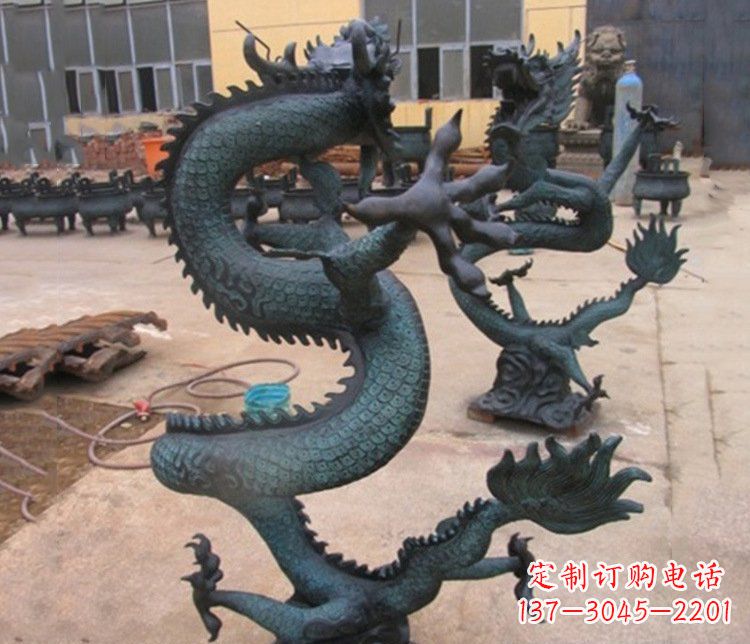 北京铜雕户外装饰神龙雕塑摆件