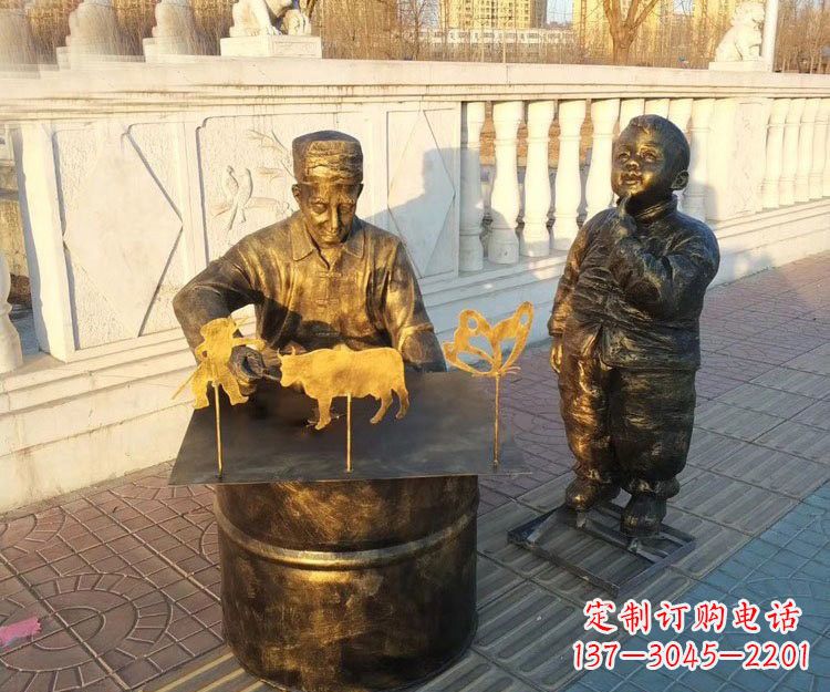 北京铜雕画糖人的人物