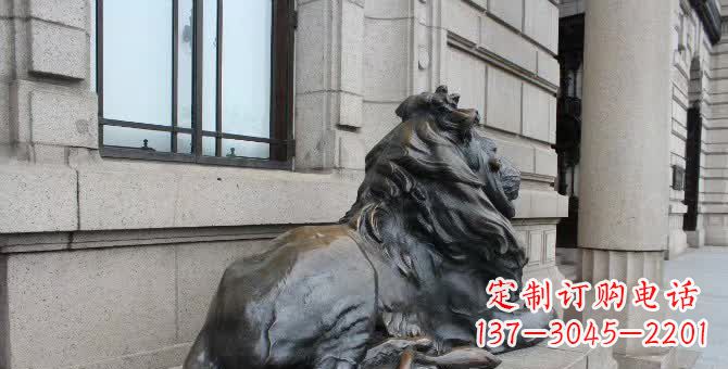北京铜雕汇丰卧姿狮子