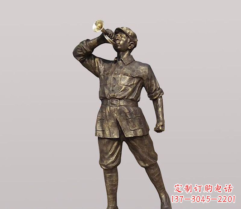 北京铜雕解放军战士