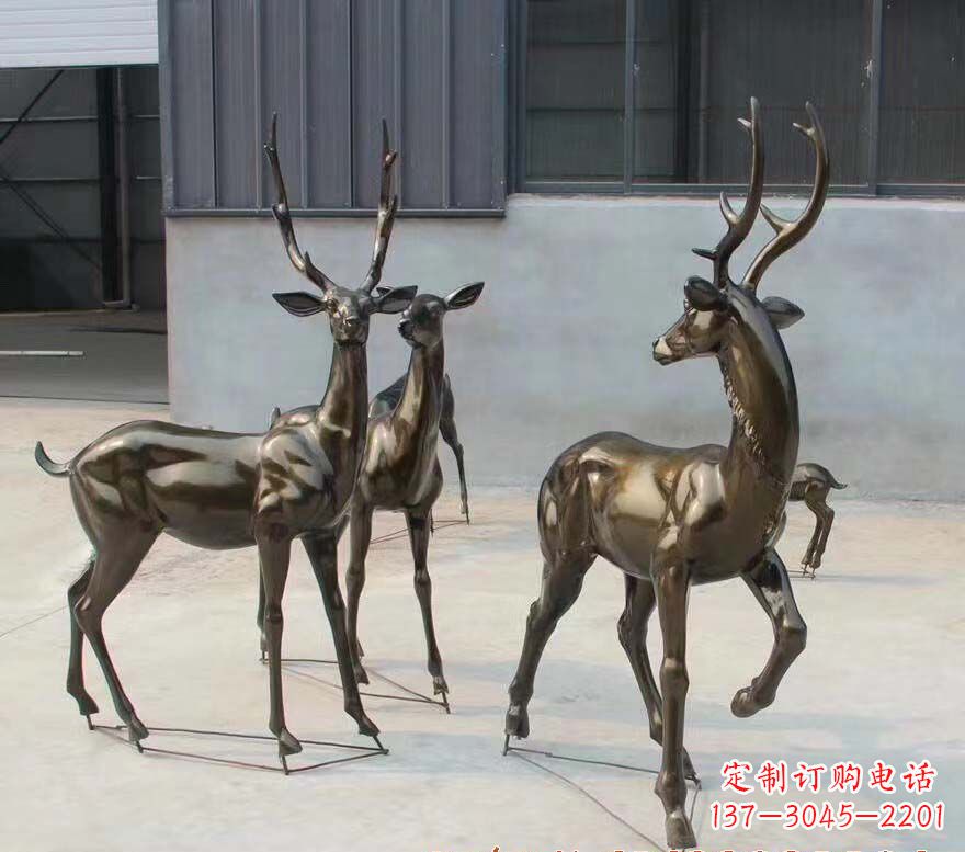 北京铜雕鹿群雕塑