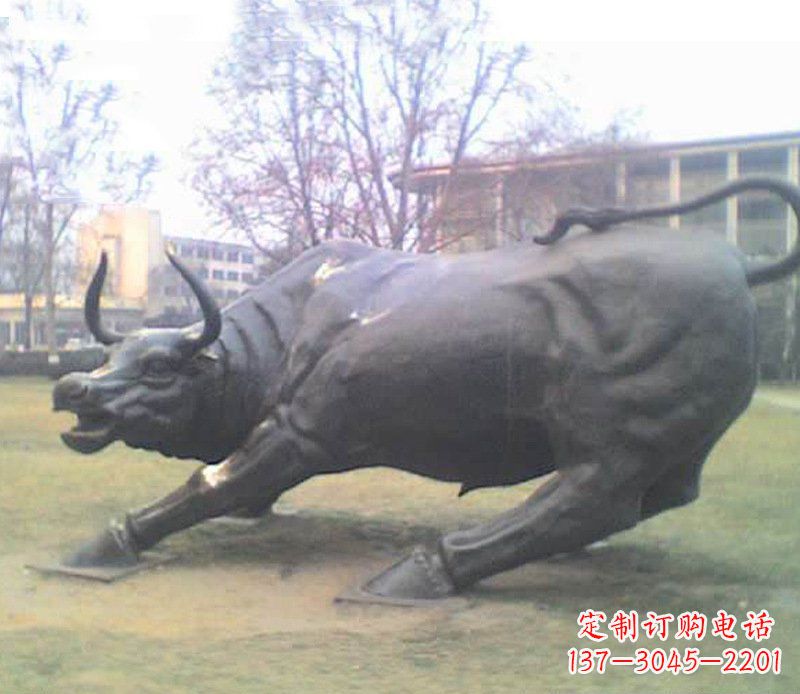 北京铜雕牛广场动物景观摆件 (2)