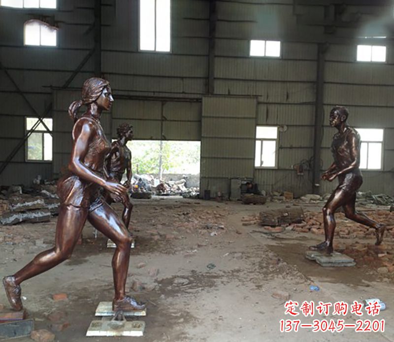 北京铜雕跑步女生