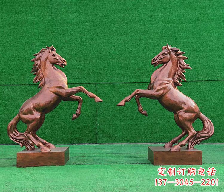 北京铜雕企业马到成功立马