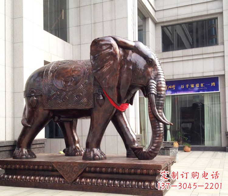 北京铜雕企业招财大象