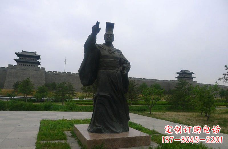 北京铜雕秦始皇古代名人雕塑