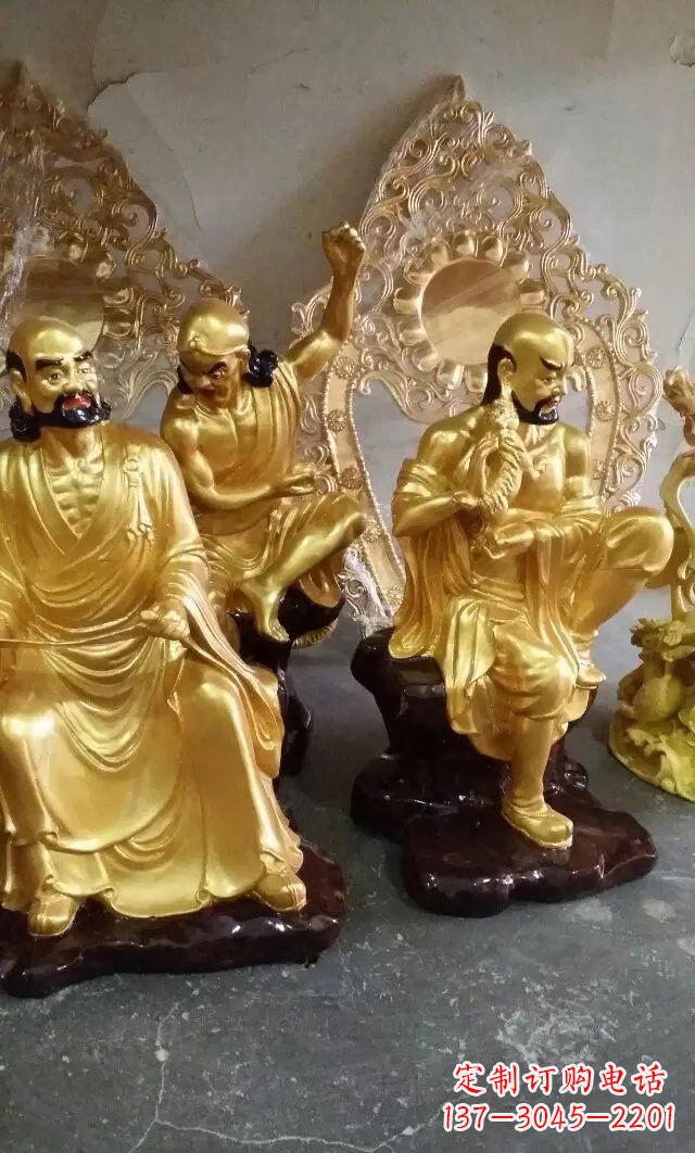 北京铜雕十八罗汉