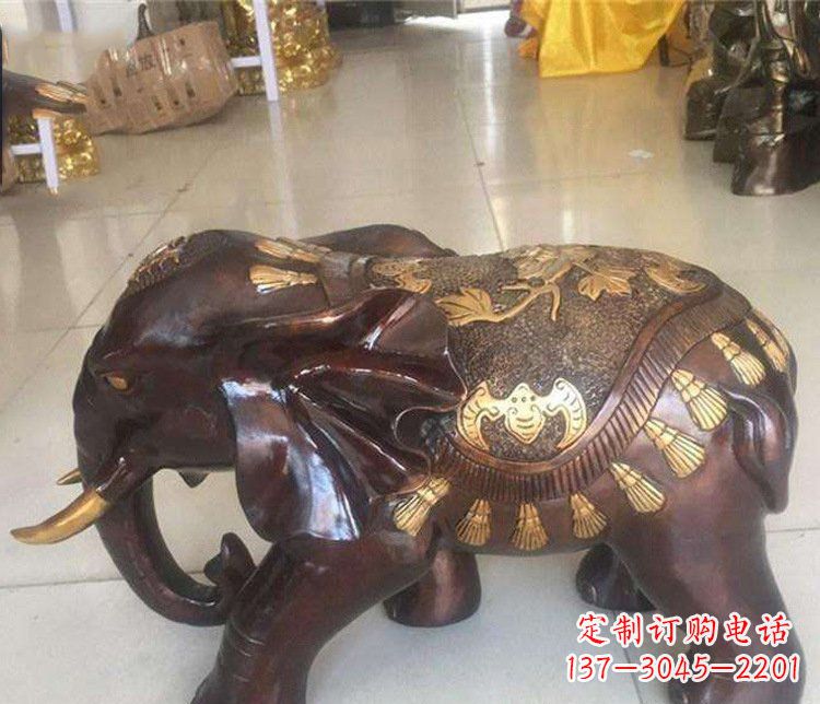 北京铜雕室内装饰小象雕塑摆件