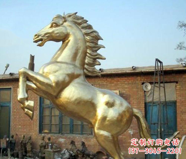 北京铜雕室商场招财动物马雕塑