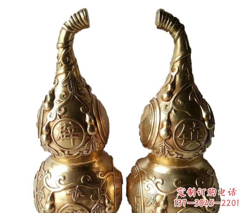 北京铜雕寺庙平安葫芦雕塑