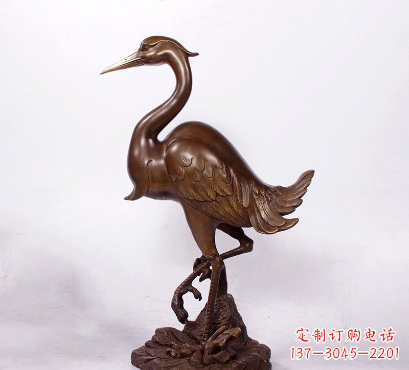 北京铜雕仙鹤动物雕塑