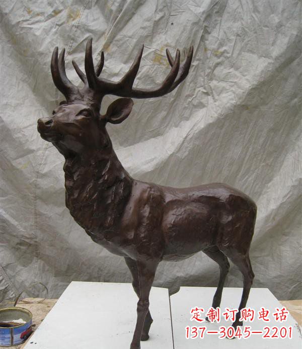 北京铜雕小鹿公园动物雕塑