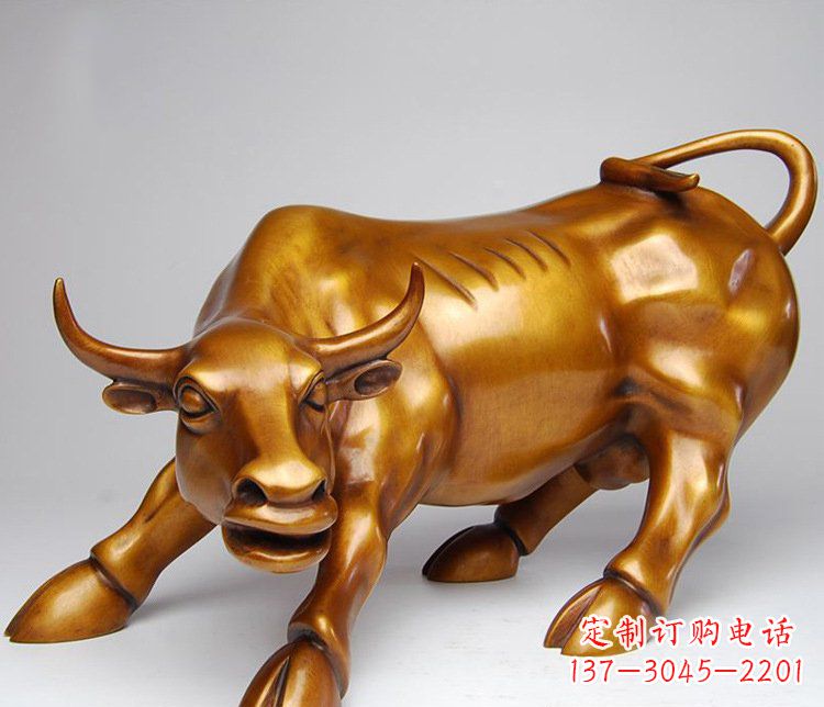 北京铜雕小区动物牛摆件 (2)