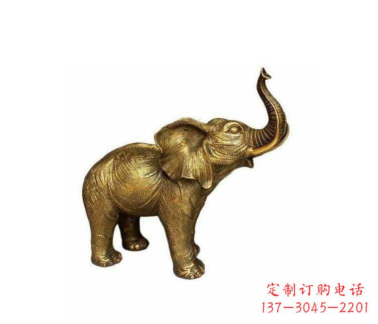 北京铜雕园林动物小象雕塑
