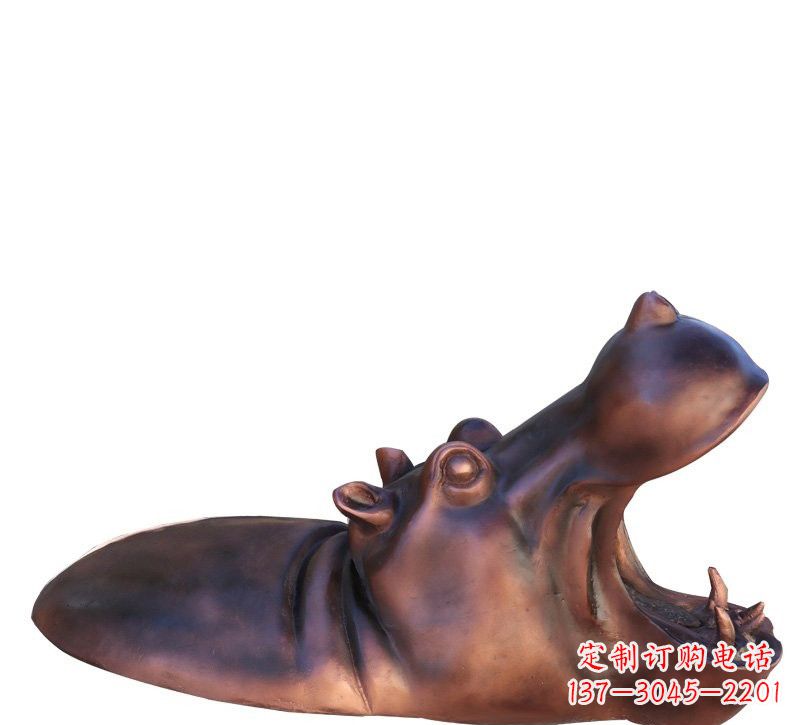 北京铜雕张嘴河马