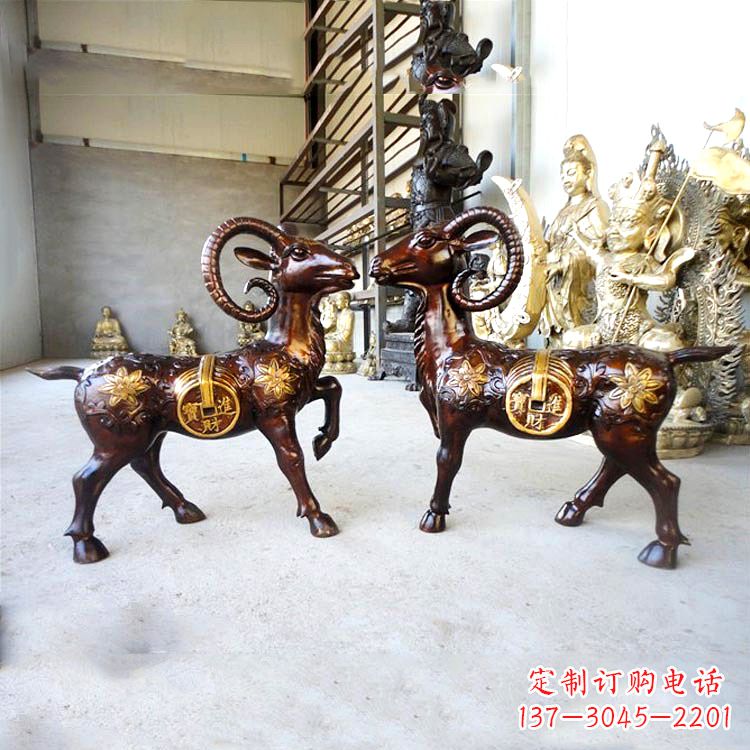 北京铜雕招财山羊