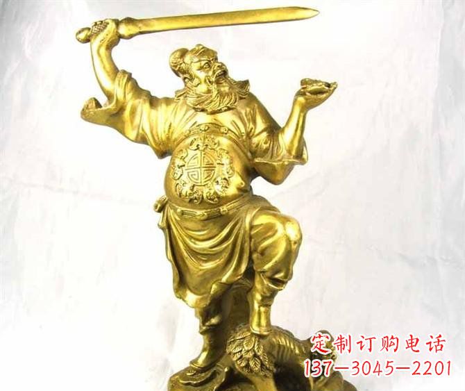 北京铜雕赵公明古代人物雕塑