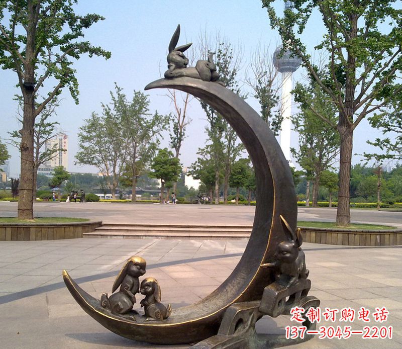 北京兔子铜雕