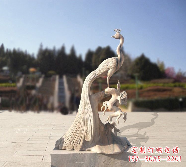 北京晚霞红孔雀石雕