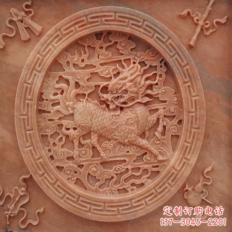 北京晚霞红麒麟建筑装饰壁画