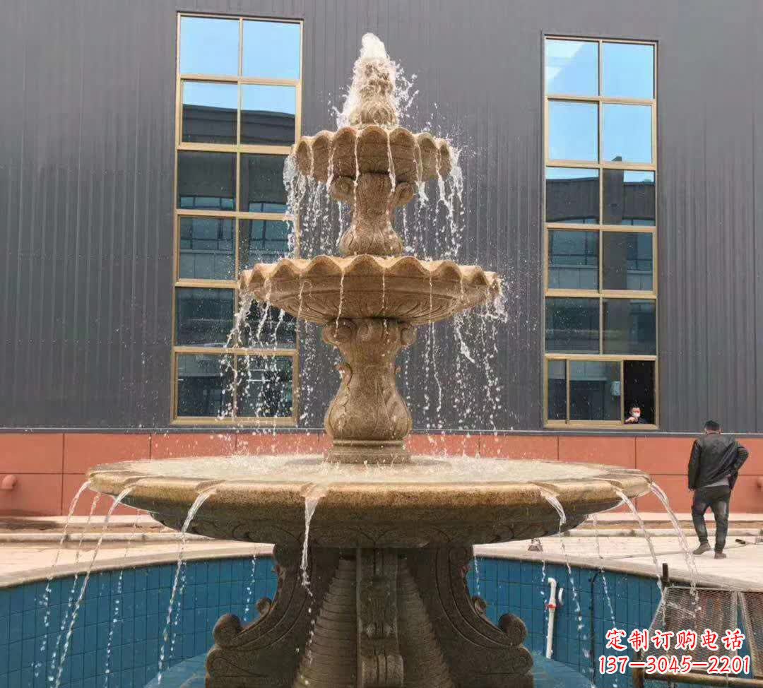 北京晚霞红三层音乐喷泉