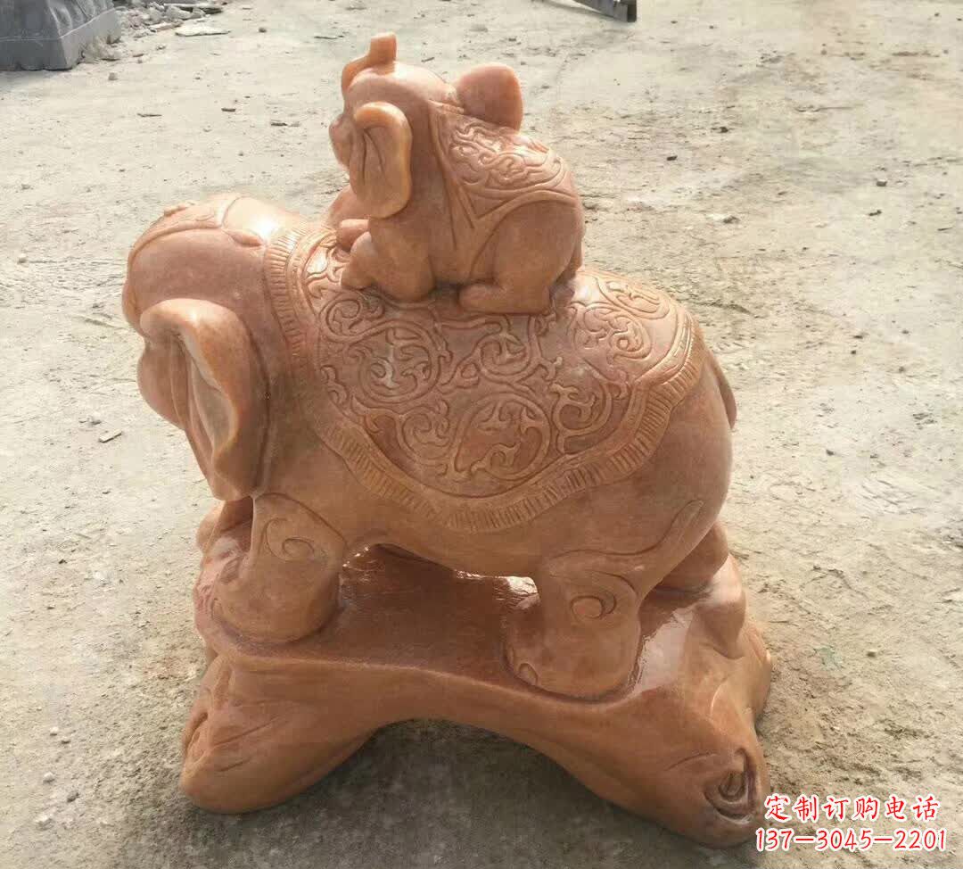 北京晚霞红小象招财动物
