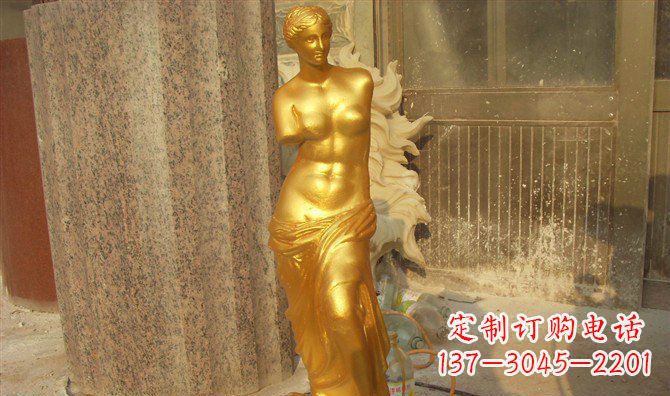 北京维纳斯玻璃钢仿铜西方人物雕塑 (2)