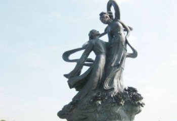 北京铸就爱情经典，中领雕塑定制牛郎织女广场雕塑