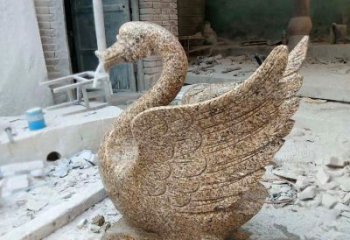 北京应用天鹅花岗岩制作的喷水雕塑