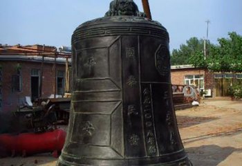 北京平安国泰，民安铜钟雕塑