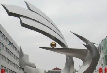 北京企业不锈钢海浪造型雕塑