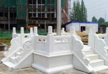 北京精美绝伦的白玉雕刻升旗台