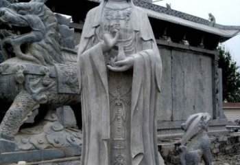 北京青石仿古观音雕像|传承古代神话传统