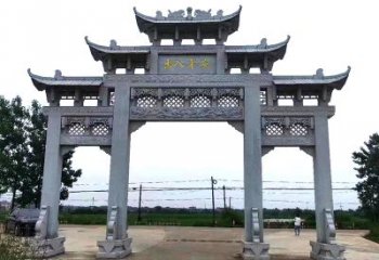 北京青石仿古农村牌坊雕塑